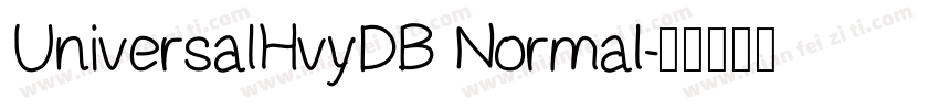 UniversalHvyDB Normal字体转换